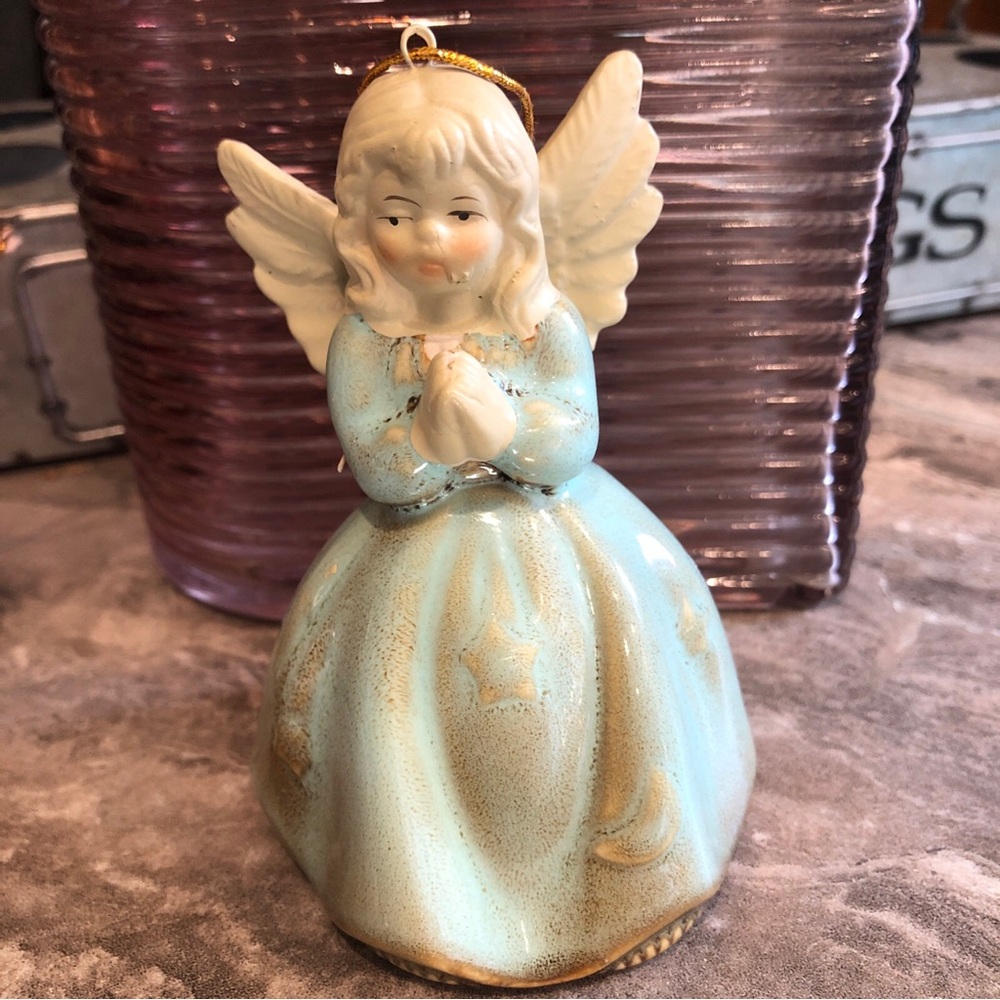 Vintage Angel Bells Christmas Ornaments Set of 2